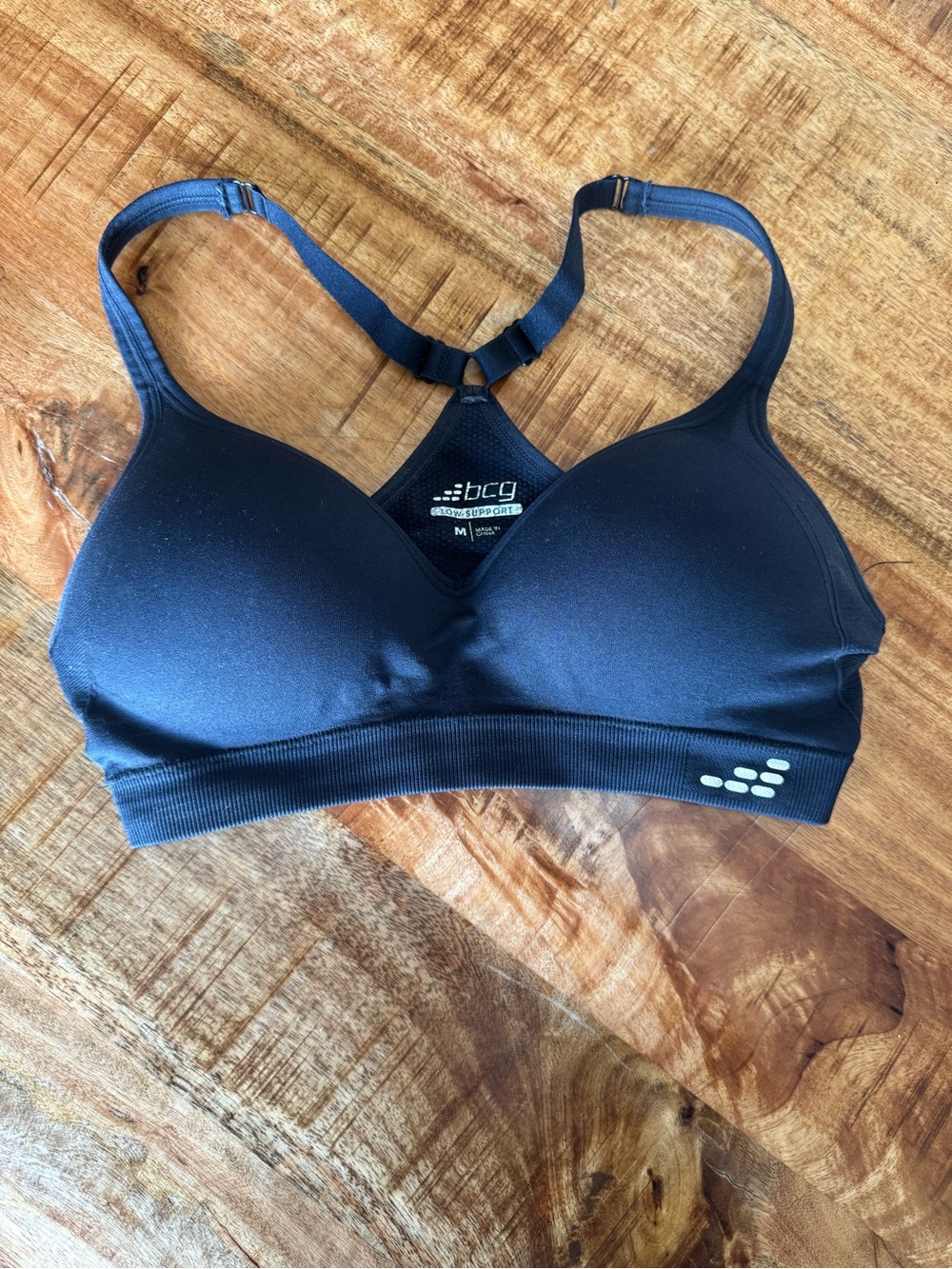 bcg Black Padded Racerback Sports Bra